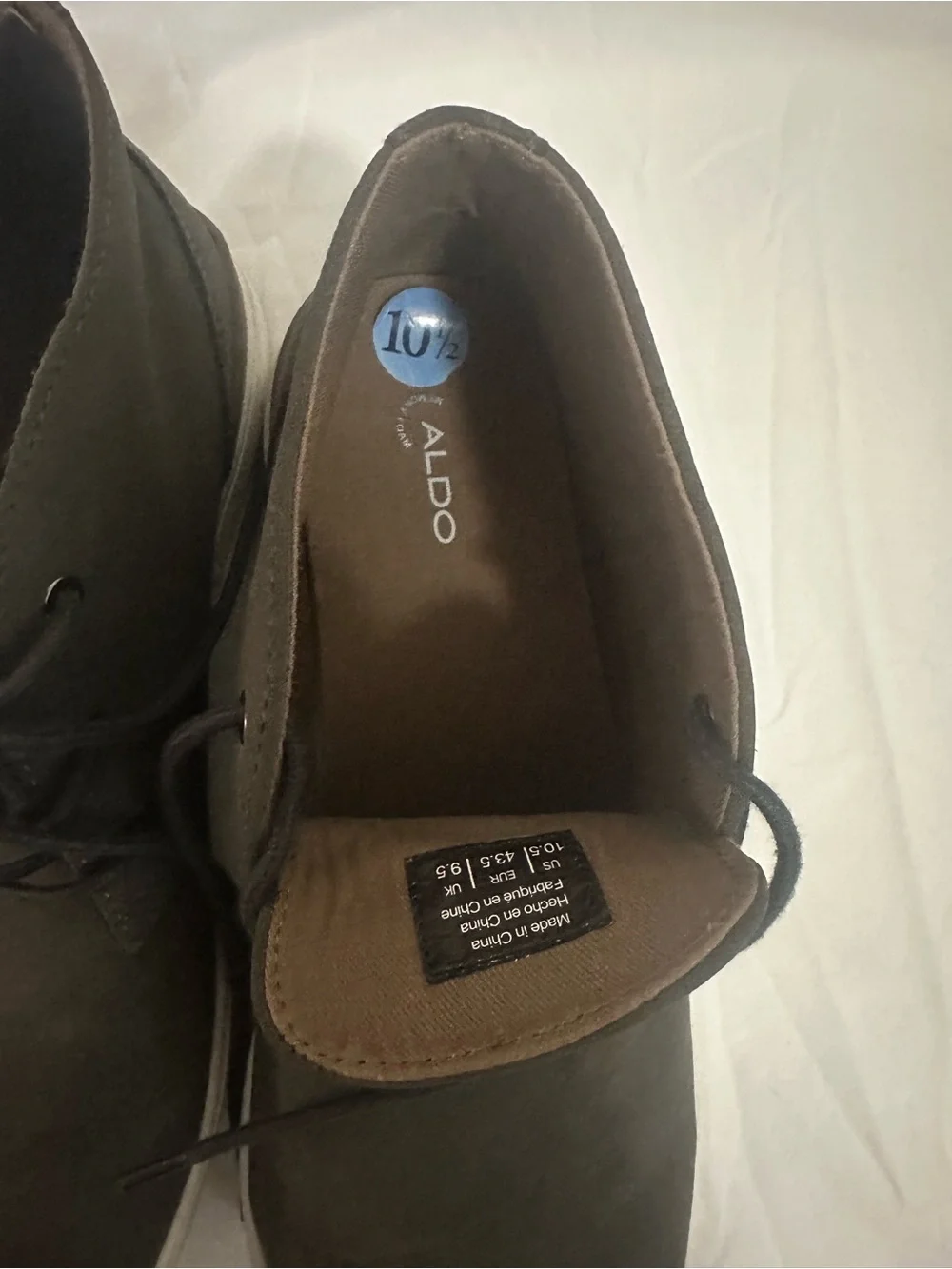 Aldo Men's Dark Gray Chukka Boots with White Sole